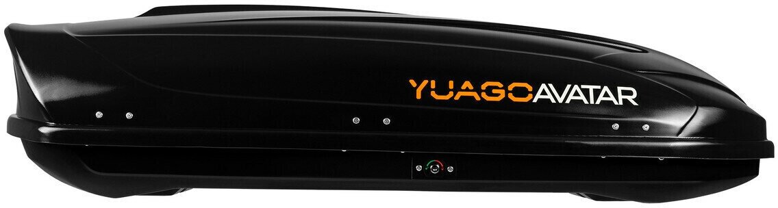 Двухсторонний автобокс YUAGO Avatar EURO (бокс на крышу Яго Аватар Евро) 460л. матовый, черный