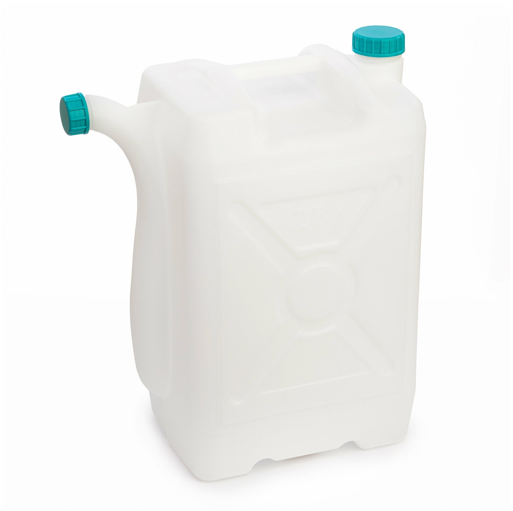 Канистра для воды пищевая пластиковая для сада со сливом 28 литров. Емкость для жидкости с крышкой и ручкой хранения транспортировки - фотография № 2