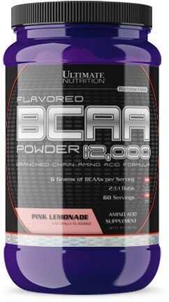 Аминокислоты Ultimate Nutrition BCAA 12,000, Розовый лимонад, 457 г