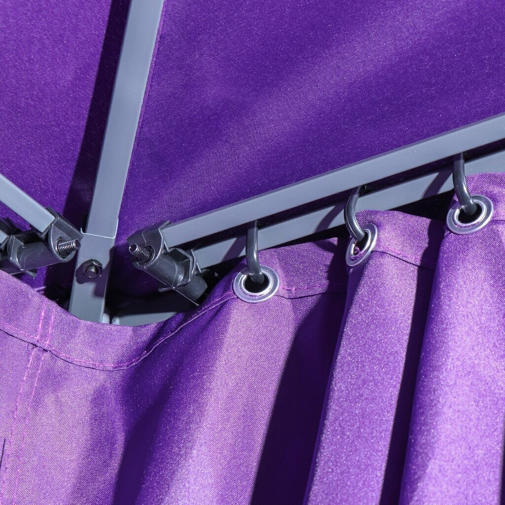 Шатер с москитной сеткой, фиолетовый, 3х3х2.75 м, четырехугольный, с боковыми шторками, Green Days, YTDU157-19-3640 - фотография № 3