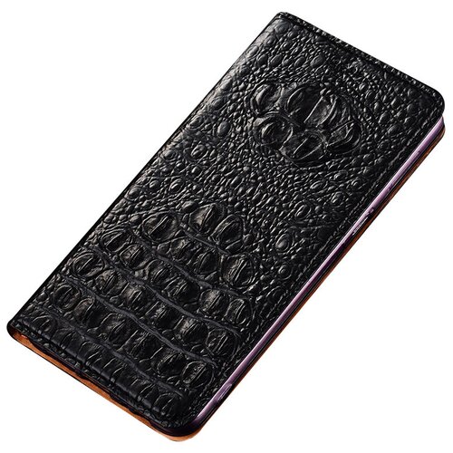 фото Чехол-книжка mypads premium для iphone 11 pro из натуральной кожи с объемным 3d рельефом спинки кожи крокодила роскошный эксклюзивный черный