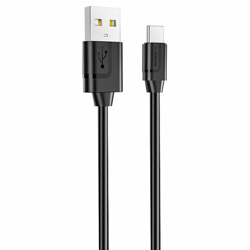 Кабель USB BOROFONE BX55 Harmony, USB - Type-C, 2.4А, 1 м, черный кабель usb borofone bx55 harmony usb type c 3а 1 м черный