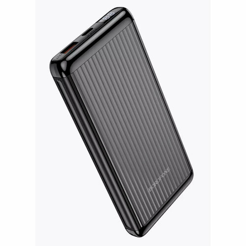 Внешний аккумулятор Borofone Power Bank BJ42 Speed 10000mAh Black 6941991108099 портативной аккумулятор hoco 10000mah ultra slim повербанк