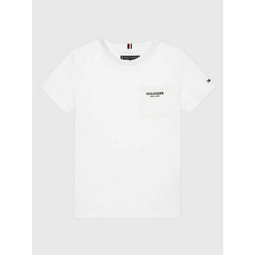 футболка d Футболка TOMMY HILFIGER, размер 10Y [METY], белый