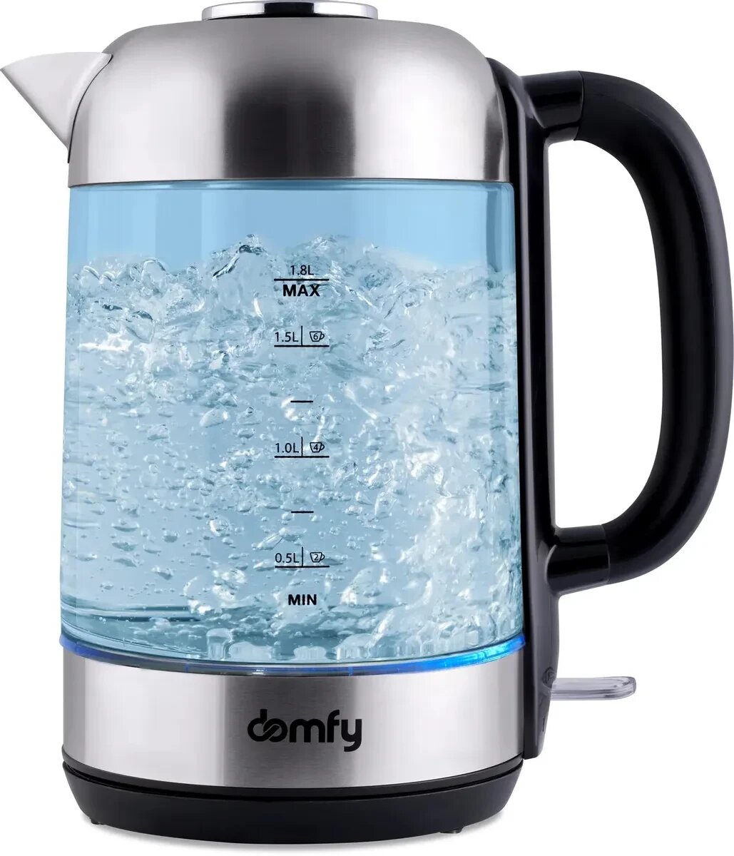 Чайник Domfy DSM-EK401 черный/прозрачный