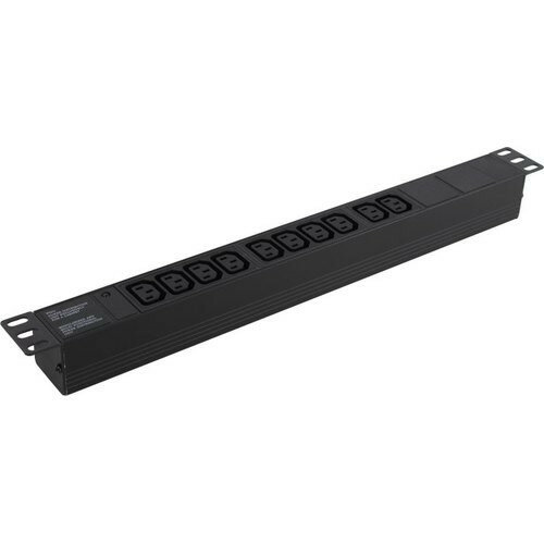 Exegate EX280861RUS Блок розеток ExeGate ServerPro PDU-19H003 Al-10C13-C14, 19",1U, алюм, 10 IEC 320 C13, С14