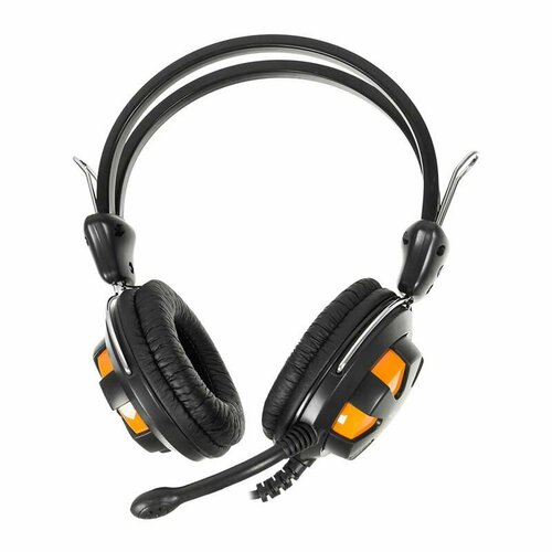 Наушники с микрофоном A4Tech HS-28 черный 2.2м накладные (HS-28 (BLACK+GREY))