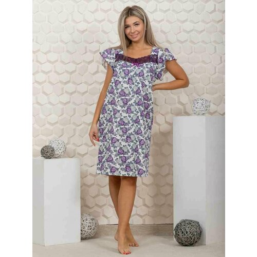 Сорочка ИСА-Текс, размер 60, фиолетовый платье иса текс размер 60 фиолетовый