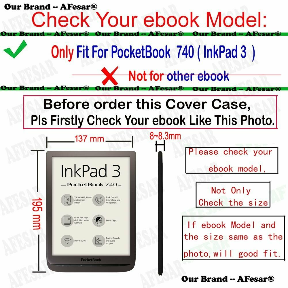 Чехол MyPads "InkPad 3" для электронной книги Pocketbook 740 (7,8")