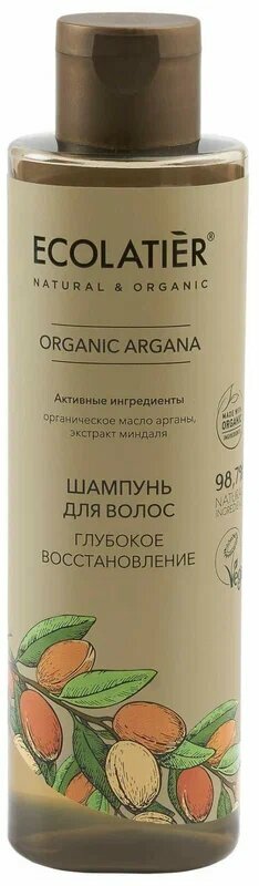 Шампунь для волос Ecolatier, Organic ARGANA, Глубокое восстановление, 250 мл