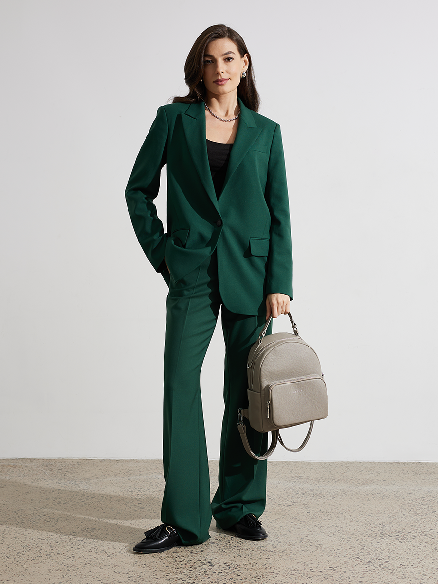 Сумка-рюкзак Afina, фактура зернистая, серый — фото 1