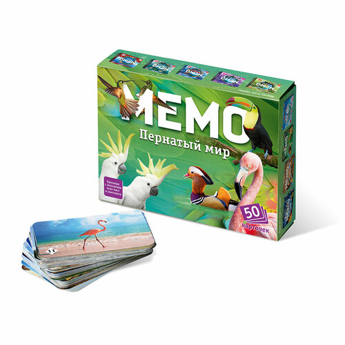 Нескучные игры Мемо Пернатый мир - настольная игра памяти для детей и всей семьи