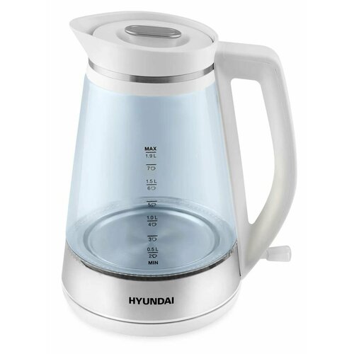 Чайник электрический Hyundai HYK-G3037 3000Вт белый и прозрачный 459000₽