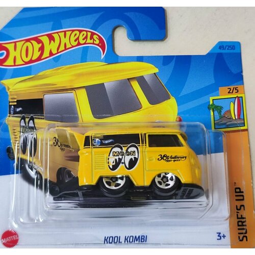 Hot Wheels Машинка базовой коллекции KOOL KOMBI желтая 5785/HKJ33 hot wheels машинка базовой коллекции honda super cub custom 5785 hkg43