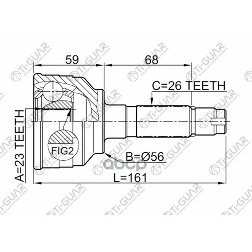 Шрус Tg-Cvj0044 0510-Mpv Tiguar 235626 Out Mazda Mpv Lw 1999-2006 Ti-Guar арт TGCVJ0044 5460₽