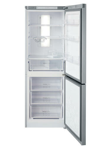 Холодильник с морозильником Бирюса M920NF серебристый