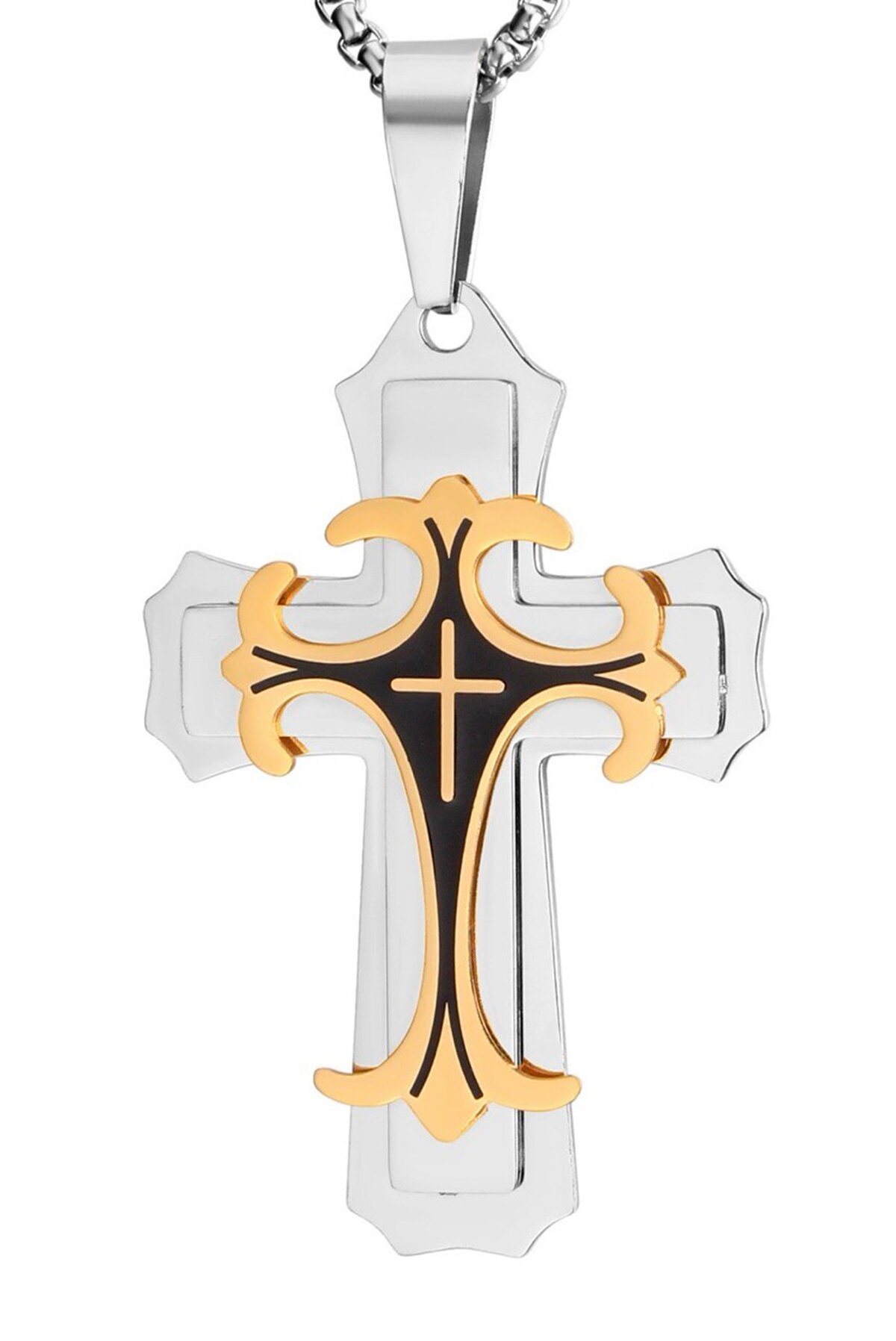 Крестик Крестик православный бижутерия подарок стальной