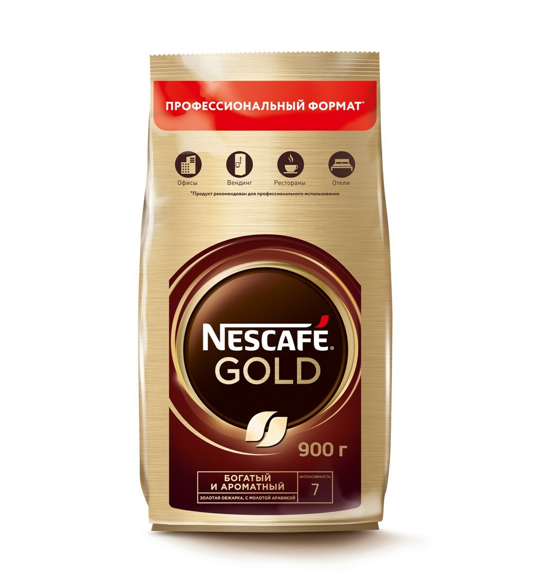 Кофе растворимый Nescafe Gold, 900 г пакет