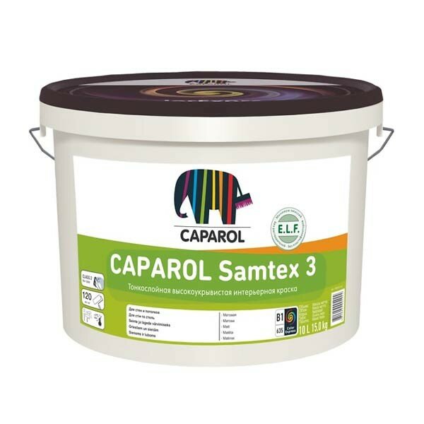 Краска водно-дисперсионная Caparol Samtex 7 матовая белый 2.5 л 3.5 кг