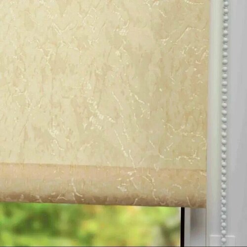 Рулонная штора жаккард 60х160 см бежевый установка- 5 минут 1100₽
