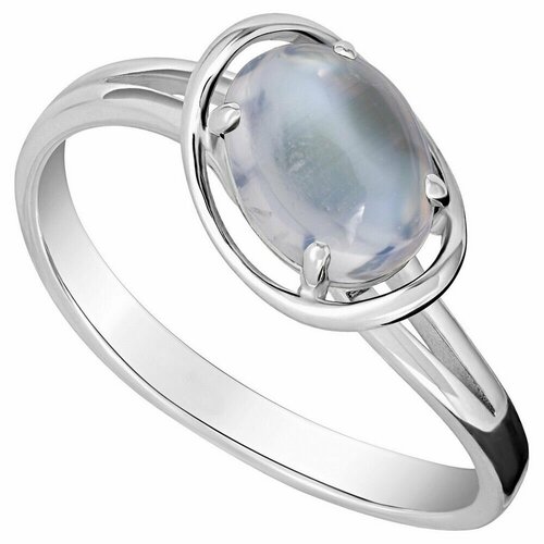 Кольцо Lazurit Online, серебро, 925 проба, лунный камень, размер 18