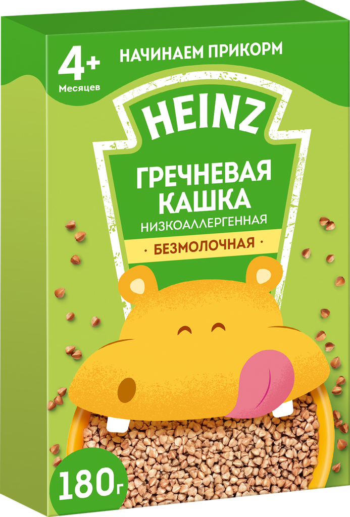 Каша гречневая HEINZ безмолочная низкоаллергенная, с 4 месяцев, 180г