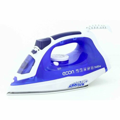 Утюг Econ ECO-BI2402 2400Вт керамическая подошва 40 гмин 220 мл цвет белый-синий 389400₽