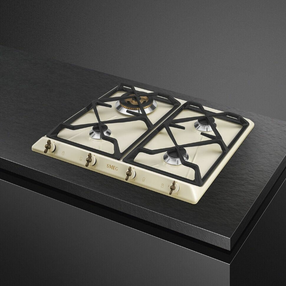Встраиваемая газовая панель SMEG SRV864POGH, официальная гарантия — фото 1