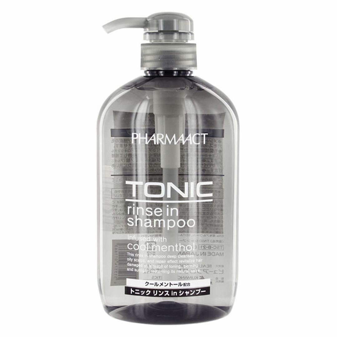 KUMANO COSMETICS Шампунь для волос восстанавливающий с ментолом Pharmaact Cool Tonic Rinse in Shampoo, диспенсер 600 мл