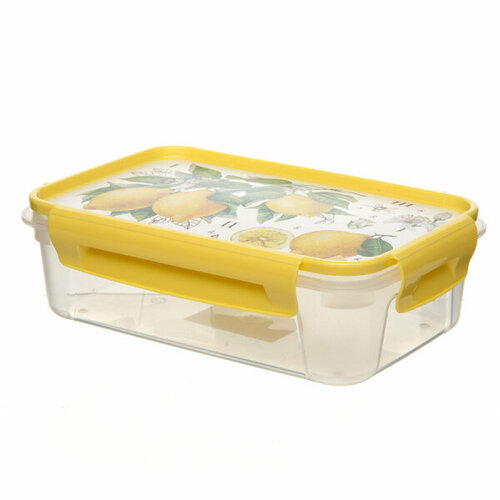 Контейнер для продуктов LOCK&OK с декором 0,75л (Желтый)