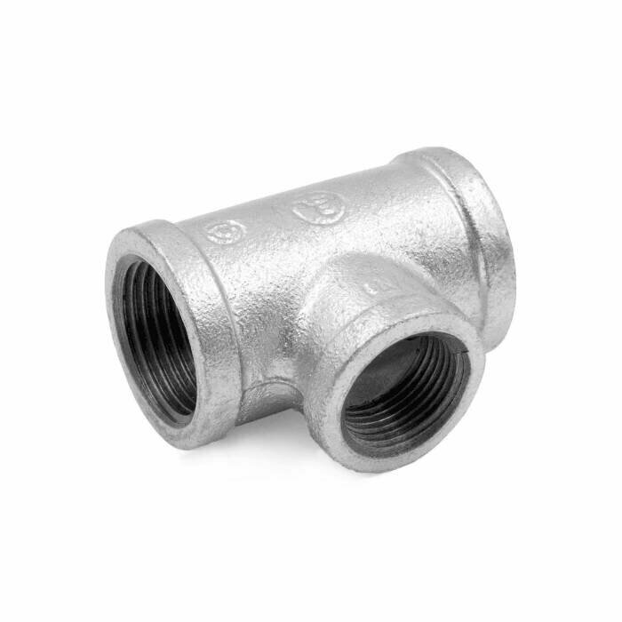 Тройник переходной чугун оц Ду 20х15 (3/4"х1/2") ВР/ВР Fittex PLUS — фото 1