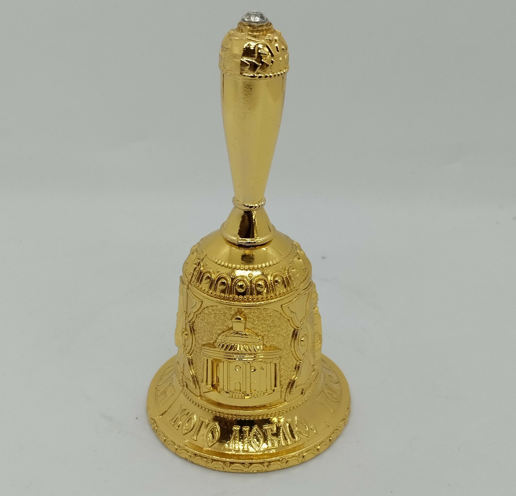 Колокольчик "валдай С ручкой ", золото