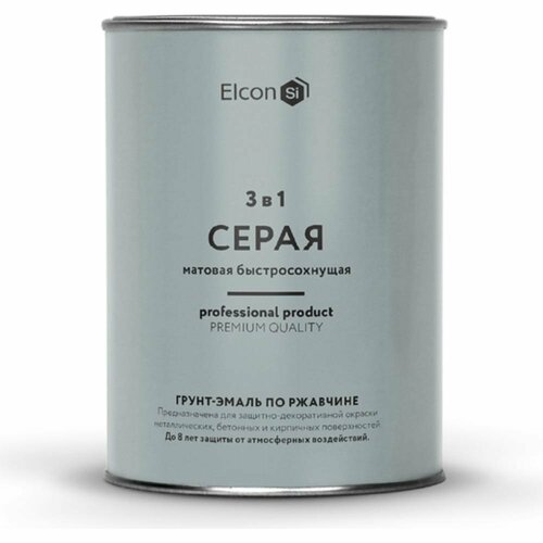 Грунт-эмаль по ржавчине Elcon 00-00462297 быстросохнущая грунт эмаль elcon 00 00463083