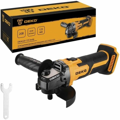 Углошлифовальная машина Deko DKAG20-125 без АКБ и ЗУ 4040₽