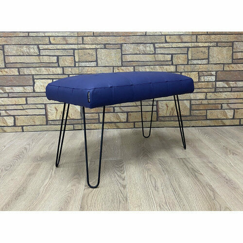 Банкетка Лейд Размер: 80 х 40 см, натуральная кожа цвет синий