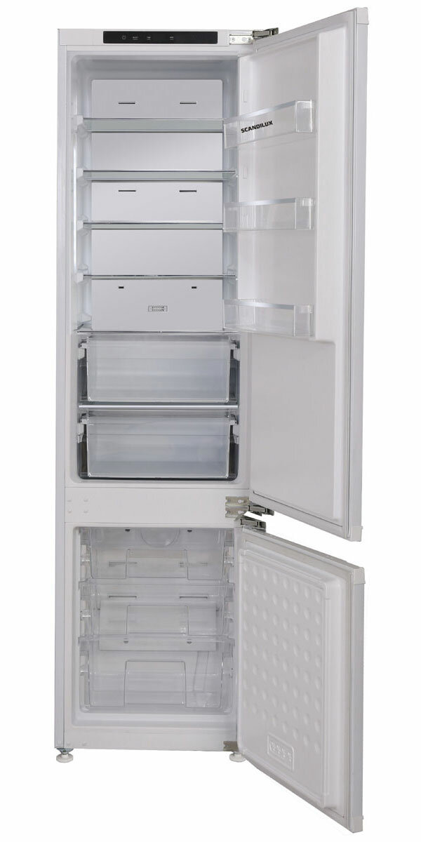 Встраиваемый двухкамерный холодильник Scandilux CNFBI210E