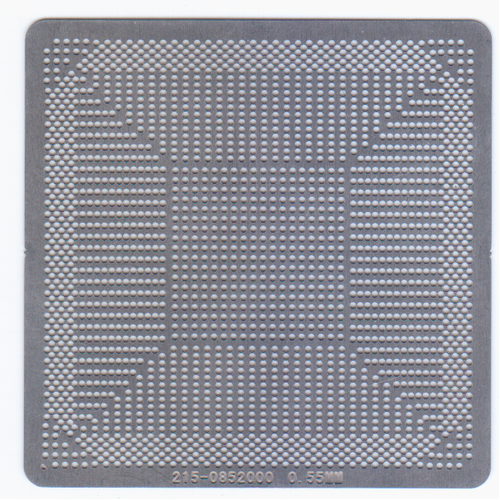 Трафарет прямого нагрева BGA для микросхемы 215-0852000 шариков 055 мм 350₽