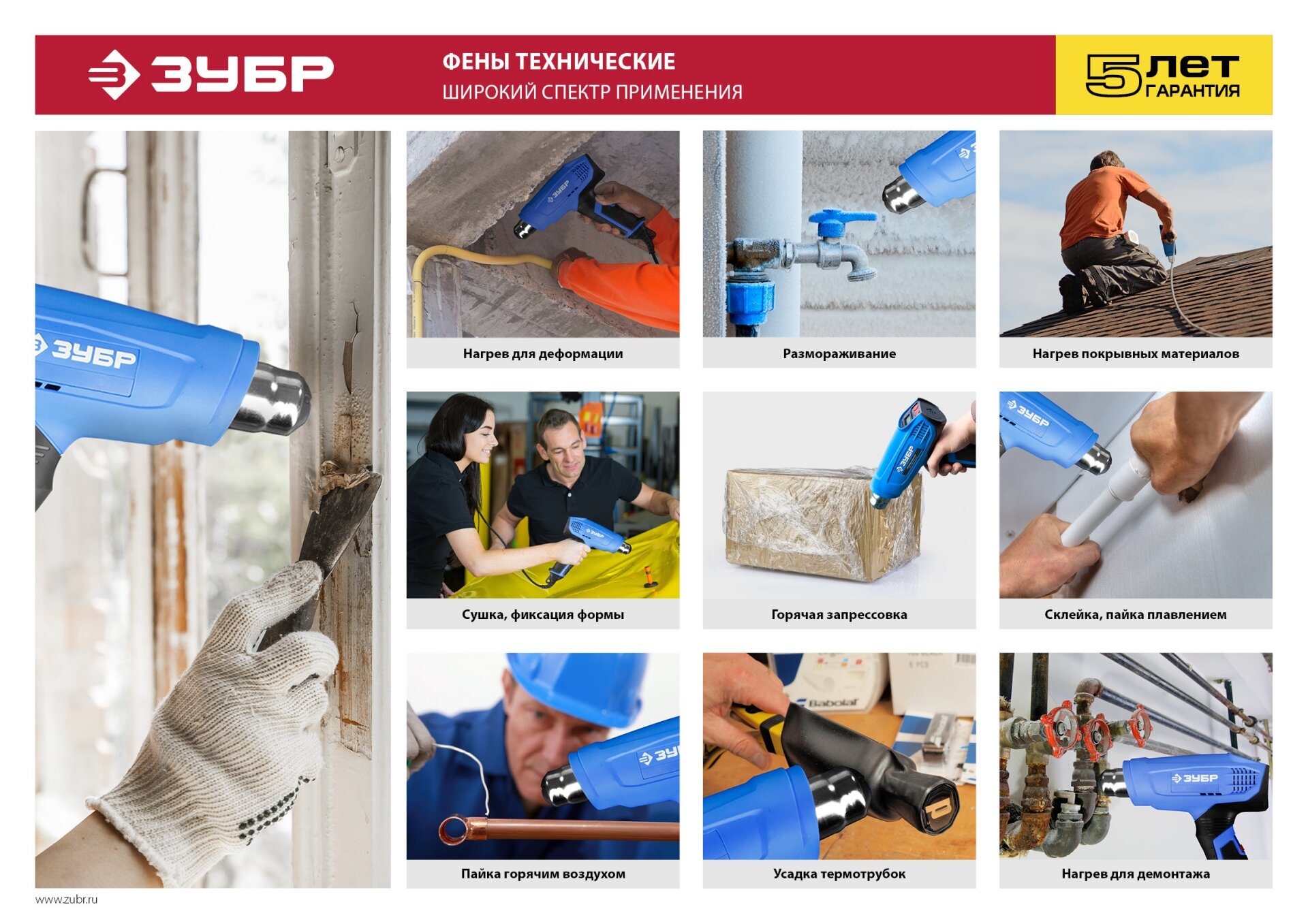 ЗУБР 2000 Вт, технический фен, дисплей, Профессионал (ФТ-П2000 М2Д) — фото 1