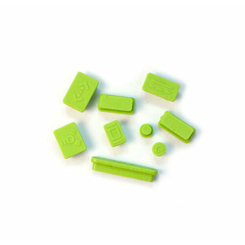 Салатовые силиконовые затычки для разъемов Macbook AirPro 1315 251₽