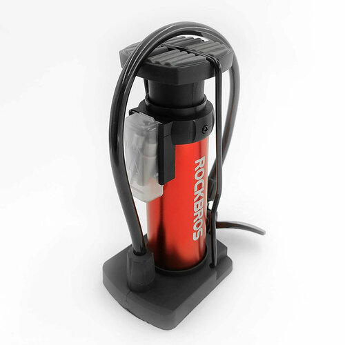 Насос ножной RockBros, 4522LRD, для разных типов велосипедов, красный