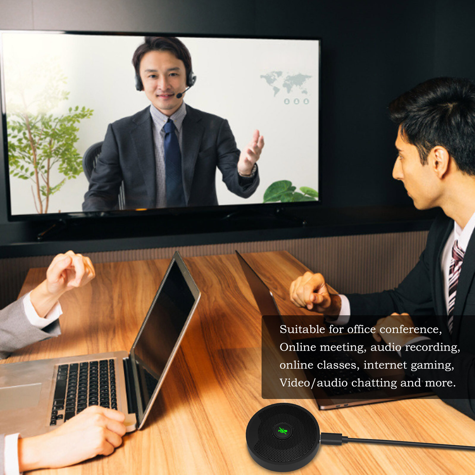 UM10 360 всенаправленный USB-микрофон для конференций на ПК видеоконференций игр чатов 10-футовый кабель подключаемый и работающий конденсаторный микрофон