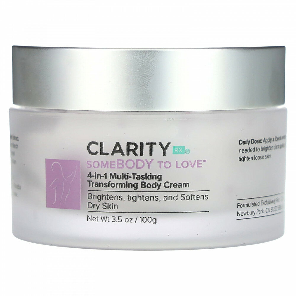 ClarityRx, Somebody To Love, многоцелевой крем-трансформер для тела 4 в 1, 100 г (3,5 унции)