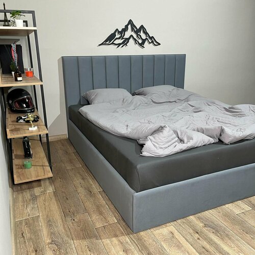 VIERO Кровать Бриз мягкое изголовье с размером спального места 160х200 с ортопедическим основанием, без подъемного механизма