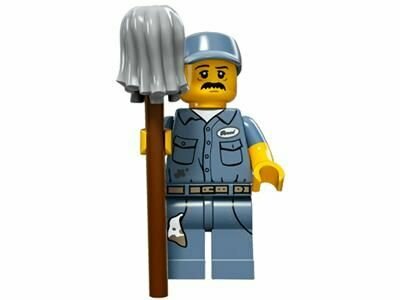 Конструктор LEGO Minifigures Series 15 71011-9 Уборщик / Janitor (col236)