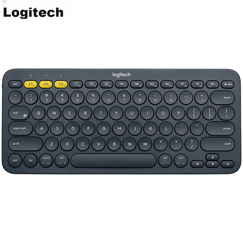 Клавиатура Logitech K380, черная с серым, беспроводная, портативная, ультратонкая