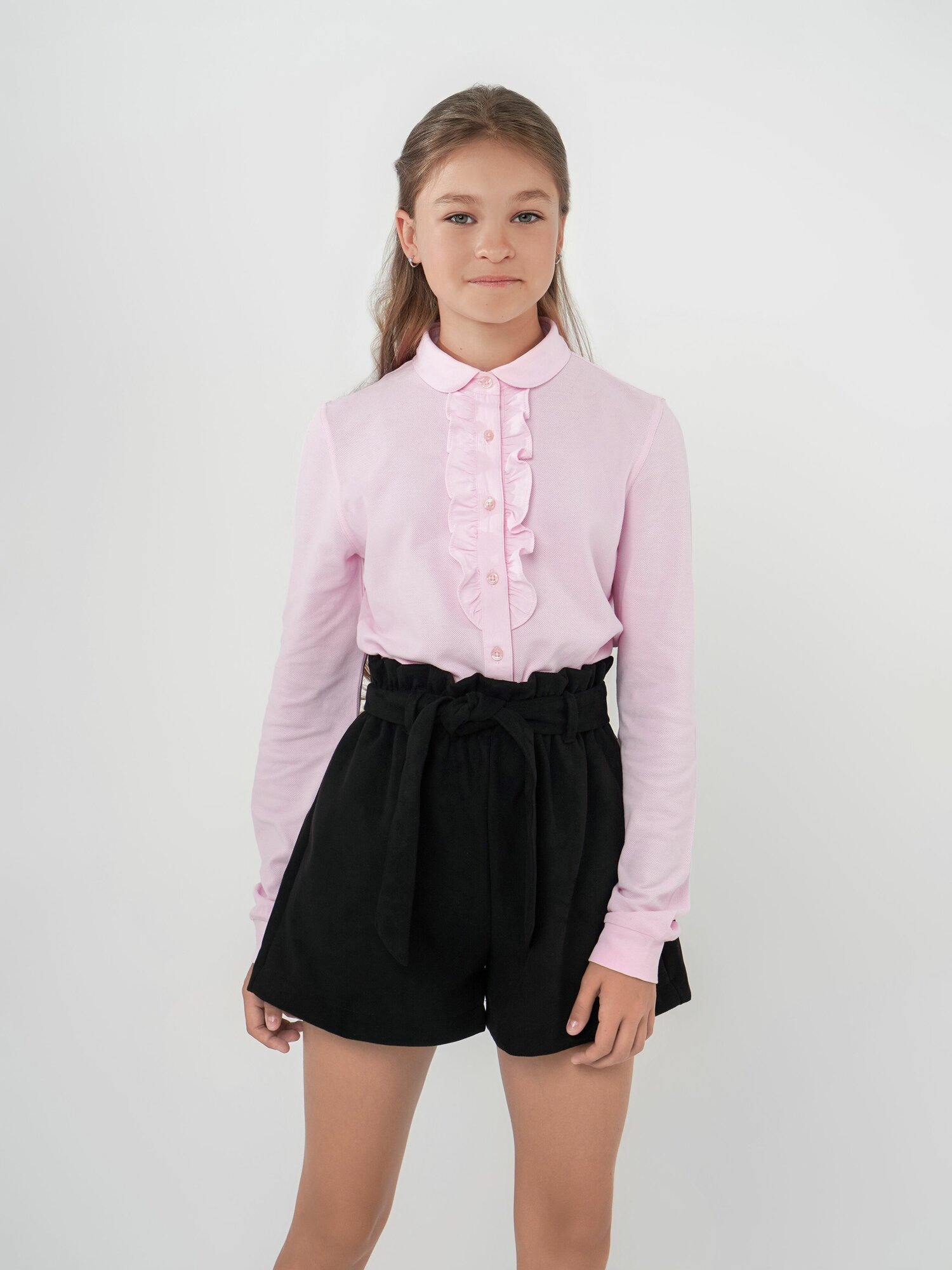 Школьная блуза Winkiki, размер 146, розовый — фото 1