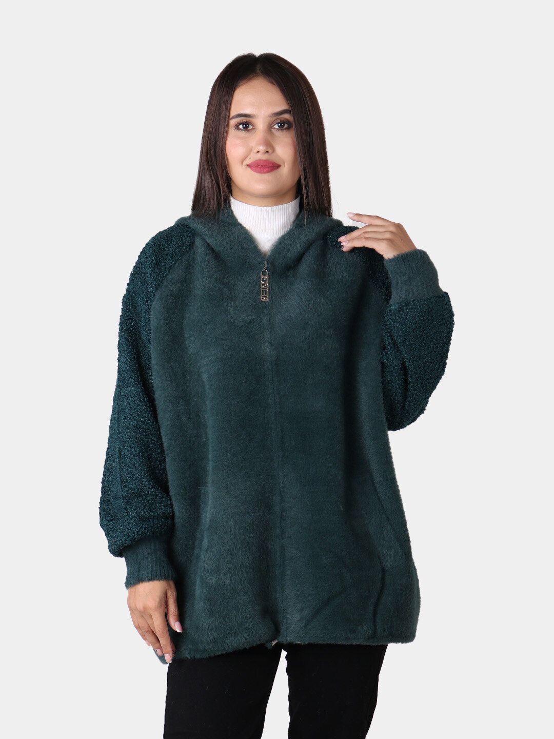 Пальто, размер One Size, темно-зеленый — фото 1