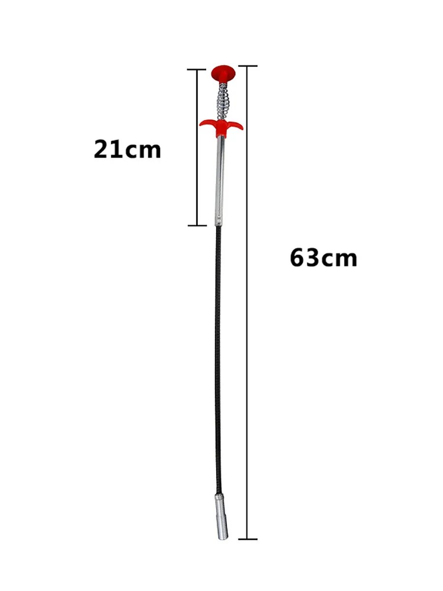 Трос сантехнический с щупом, длина 63 см