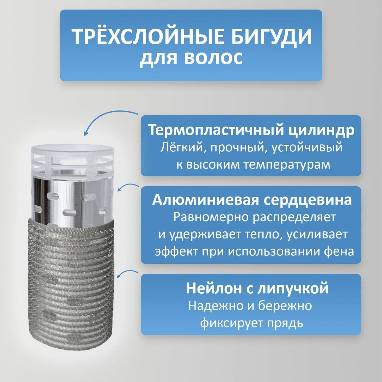 Бигуди липучки для волос большие для объема — фото 1