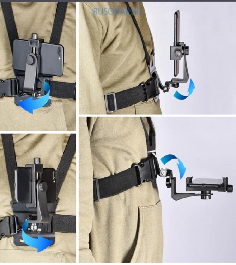 Держатель Практик-Профи с ремнями для эхолотов Практик чёрный